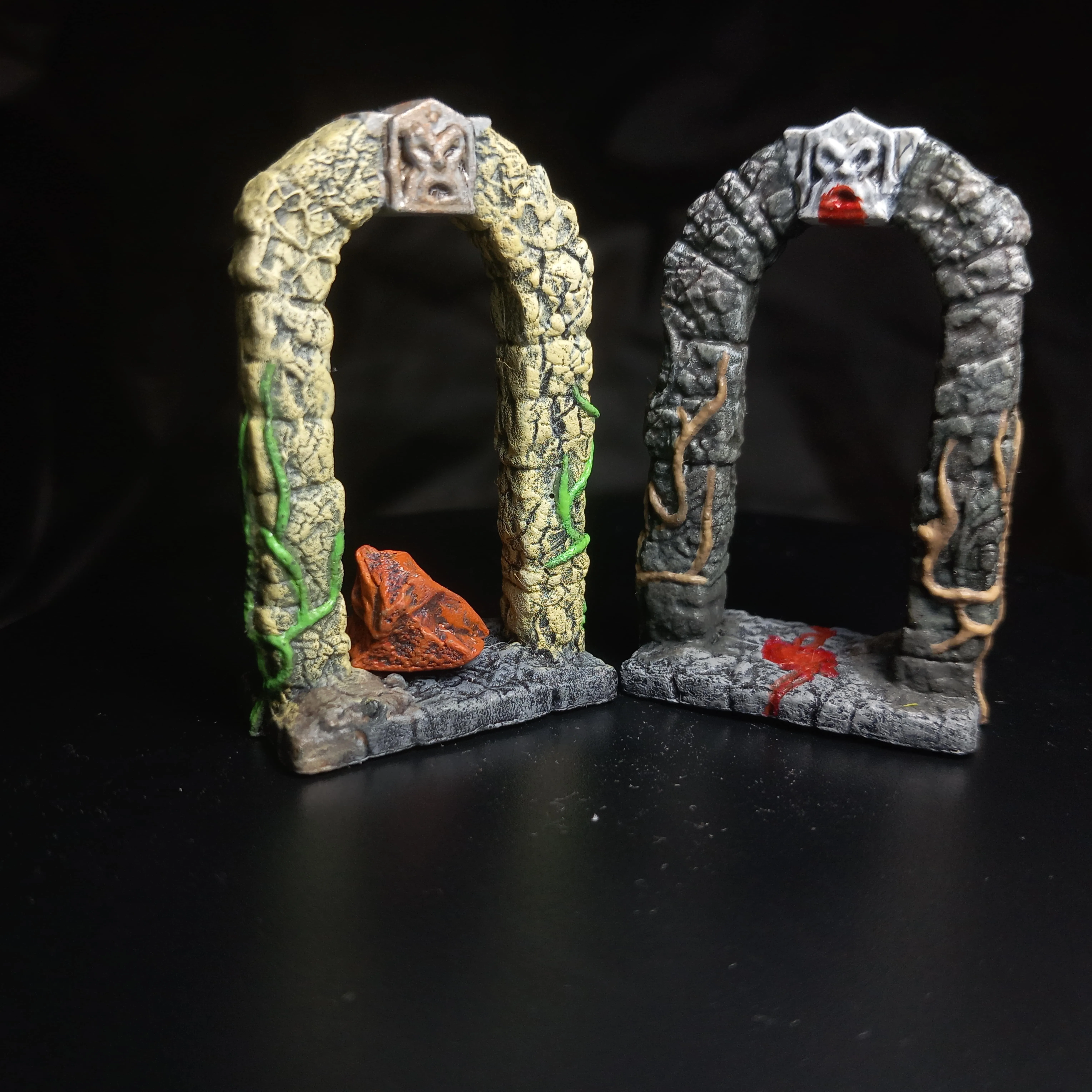 Door tokens with metal hinges and handles