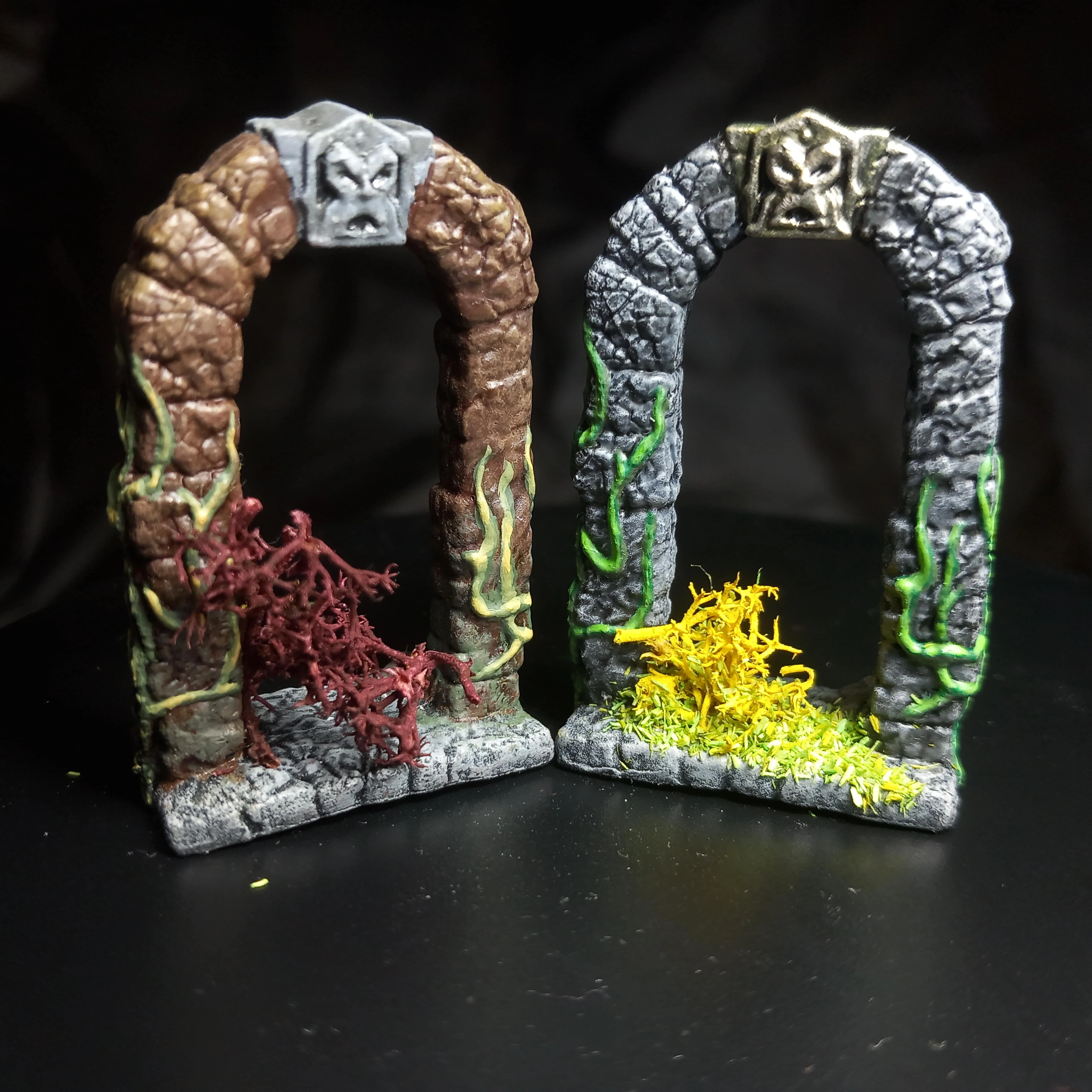 Pit traps integrated into dungeon floor