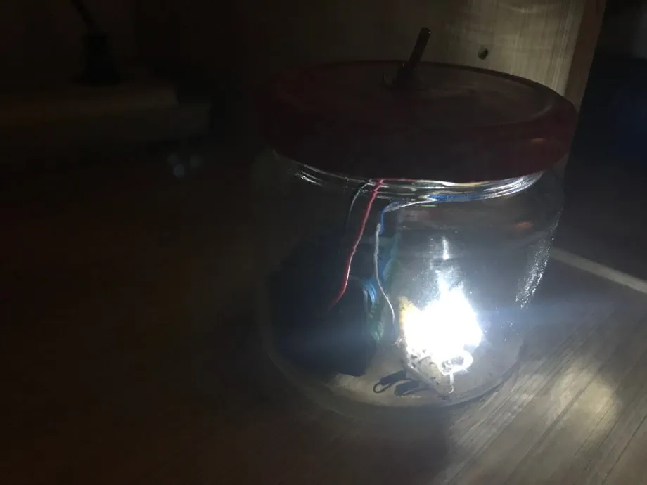Jam Flashlight in dark