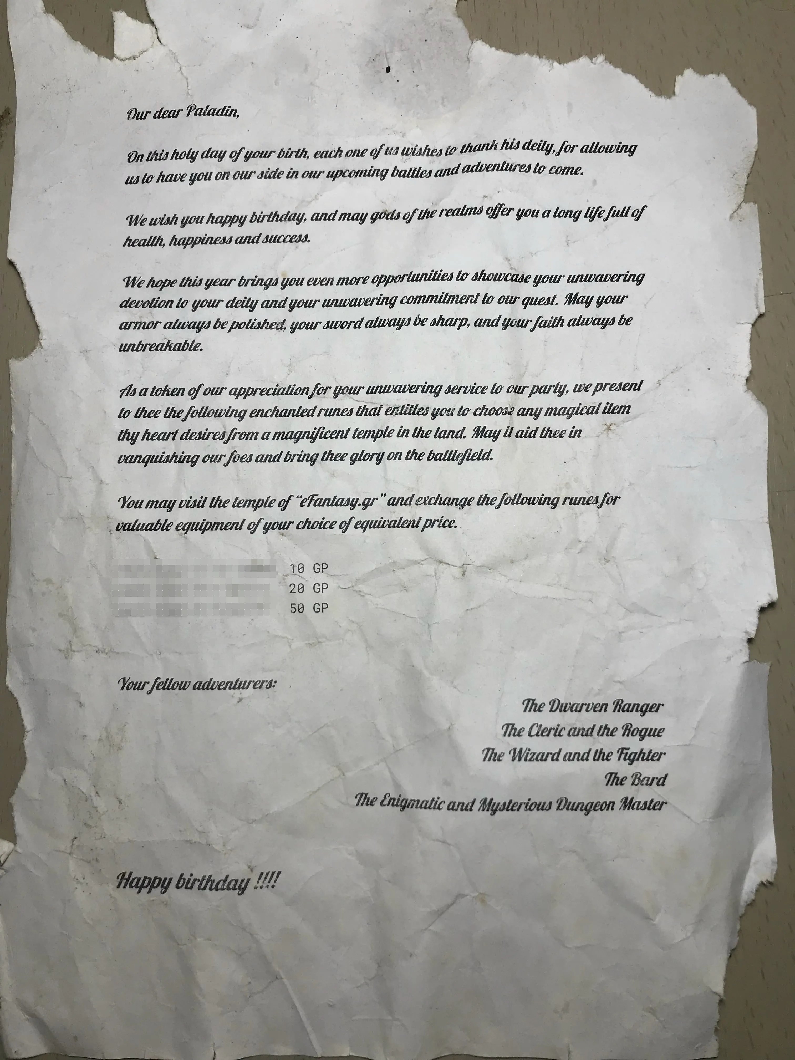 Featured image for A Fantasy Adventure Gift: A Dungeons and Dragons Scroll